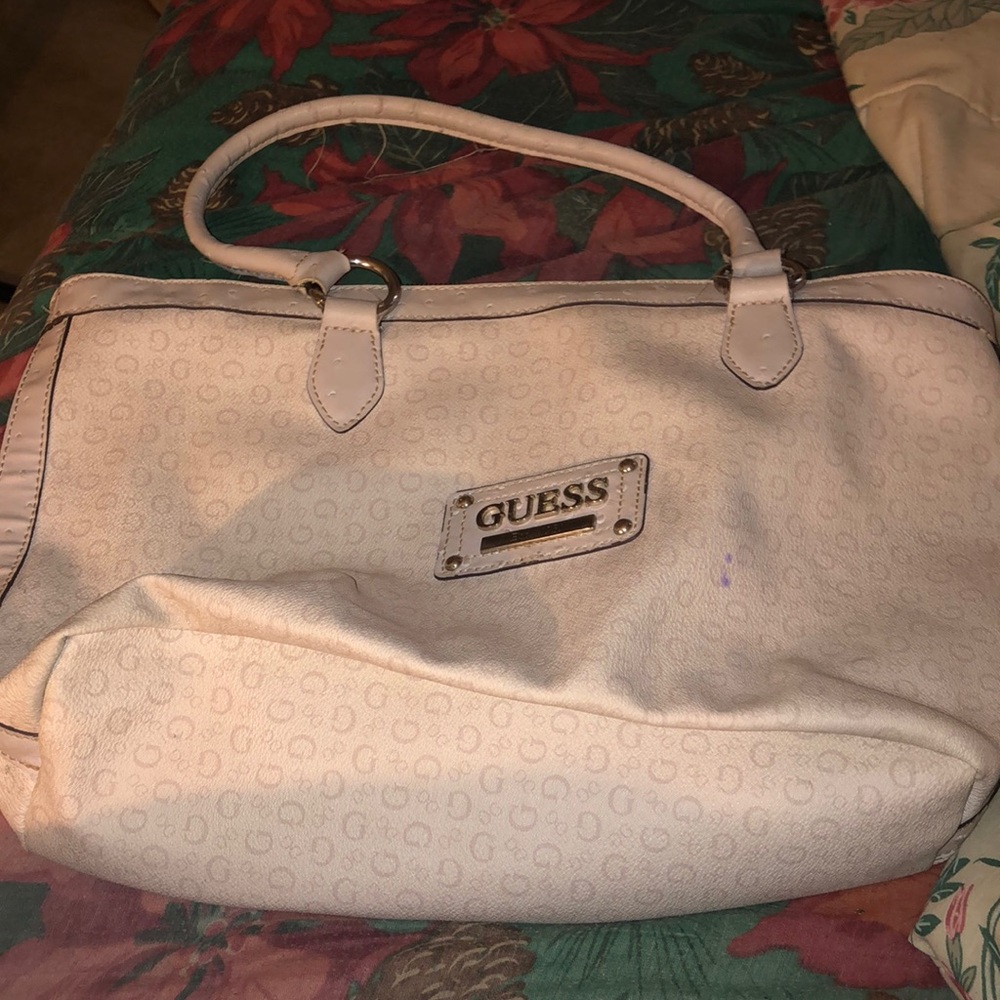 White Guess Purse